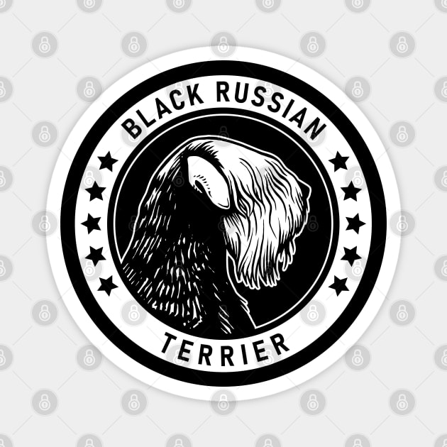 Black Russian Terrier Fan Gift Magnet by millersye
